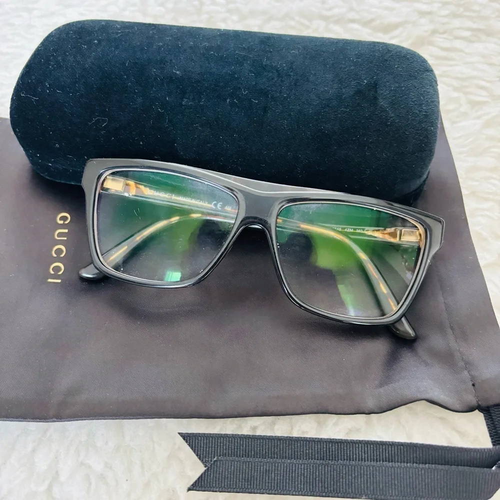 Gucci GG3545 Black/Tortoise Unisex Eyeglasses Frame Only w/ Case/Dustbag